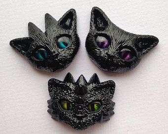 Devil Cat Silicone Mold, Chocolate Fondant Mold, Epoxy Handmade Soap Plaster Mold