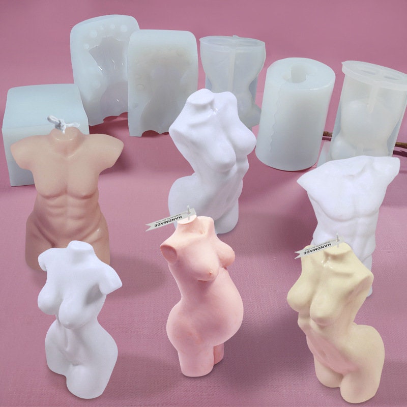 Body Molds Mushroom Women Body Silicone Mold DIY Female Candle Molds Candle  Making Molds for Resin Soap Casting Cake Chocolate Body Art Wax Mold