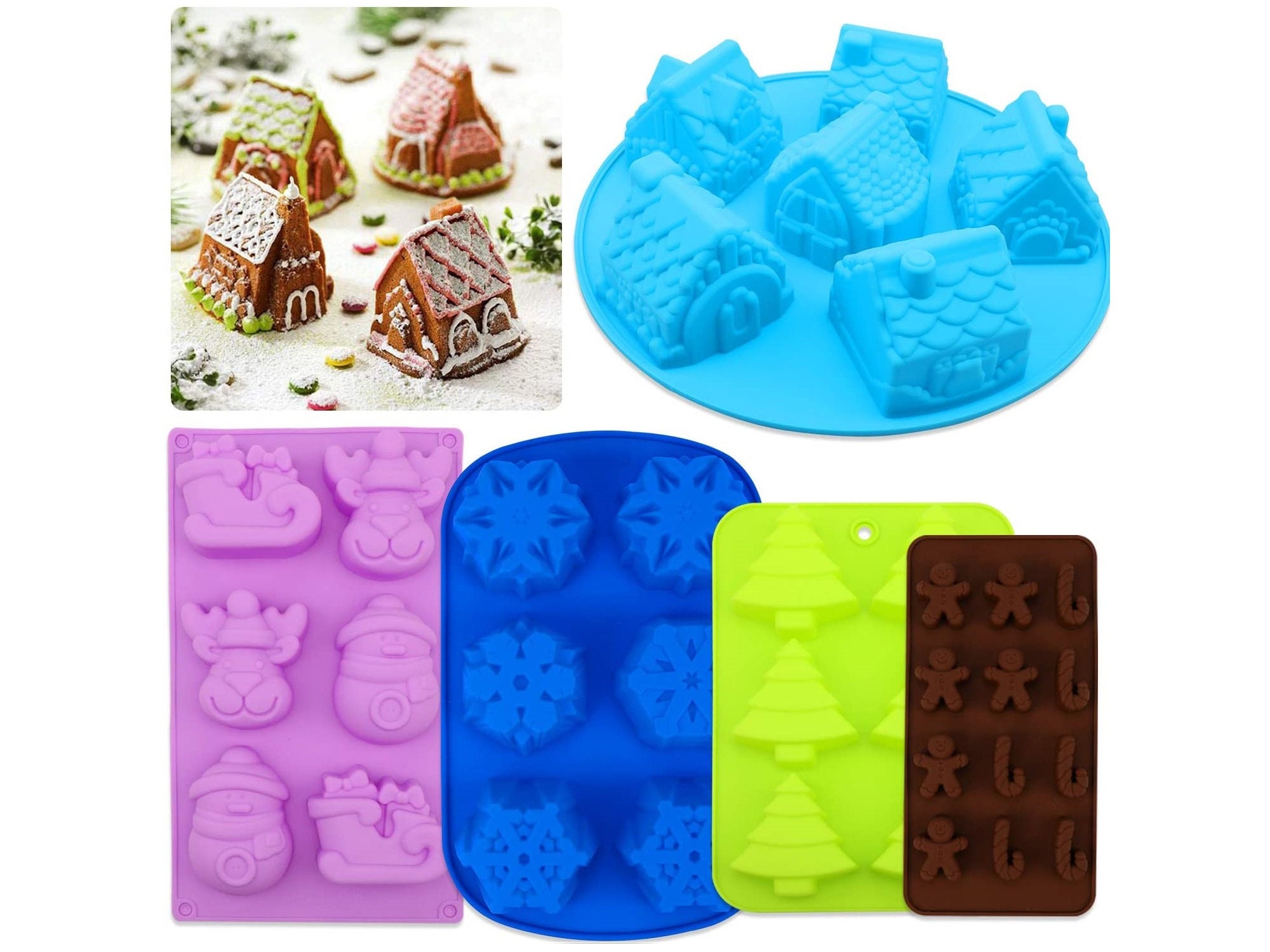 Large Christmas Silicone Molds Christmas Silicone Soap Jelly Etsy