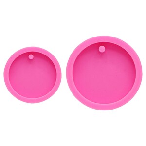 3 Pcs Shiny Round Large Keychain Silicone Mold 2020 Circle Resin Mold