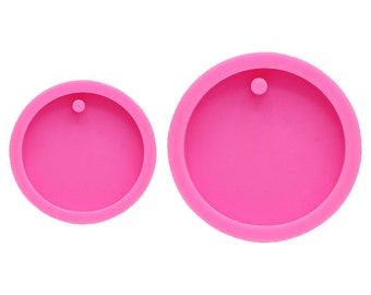 3 pcs rond brillant grand porte-clés moule en silicone cercle 2020 moule en résine