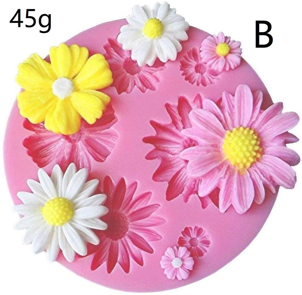 Chrysanthemum Fondant Silicone Mold Daisy Flower Candle Soap Mold Chocolate Candy Cake Sugarcraft Mould Resin Clay Baking Pastry Tools