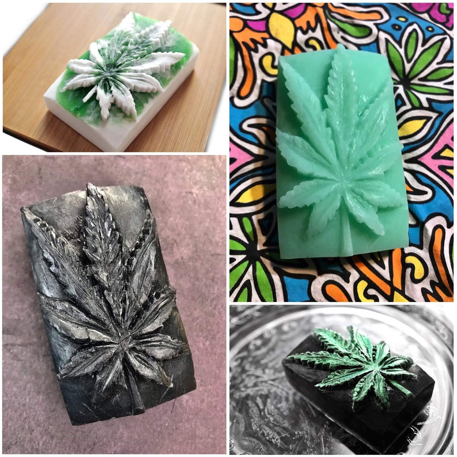 Pot Leaf Silicone Mold for Handmade Bar Soap Cannabis Leaf Etsy