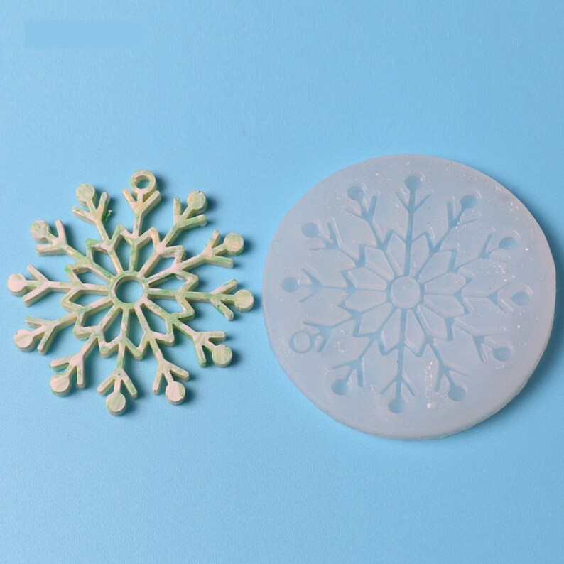 Snowflake handmade pendant silicone mold crystal epoxy mold