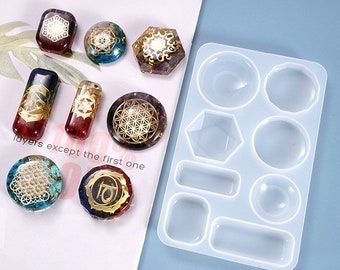 Geometric Shape Pendant Sweater Necklace Pendant Silicone Mold Crystal Epoxy Mold Collection