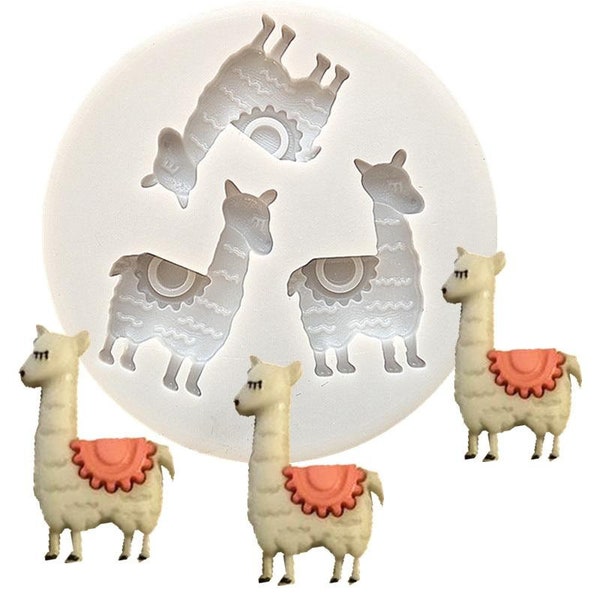 3D Alpaca Silicone Mold DIY Handmade Animal Front Side Jewelry Jewelry Pendant Jewelry Epoxy Silicone Mold Making Tools