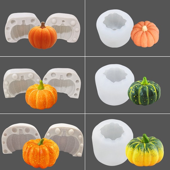 3 piezas 3D Molde de silicona de calabaza 2020 Halloween - Etsy México