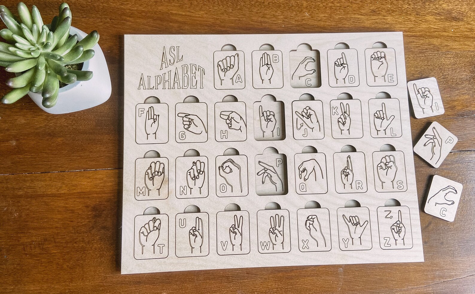 ASL Alphabet Puzzle American Sign Language Puzzle Alphabet | Etsy