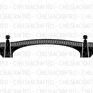 Bow Bridge Silhouette - SVG, PNG, EPS