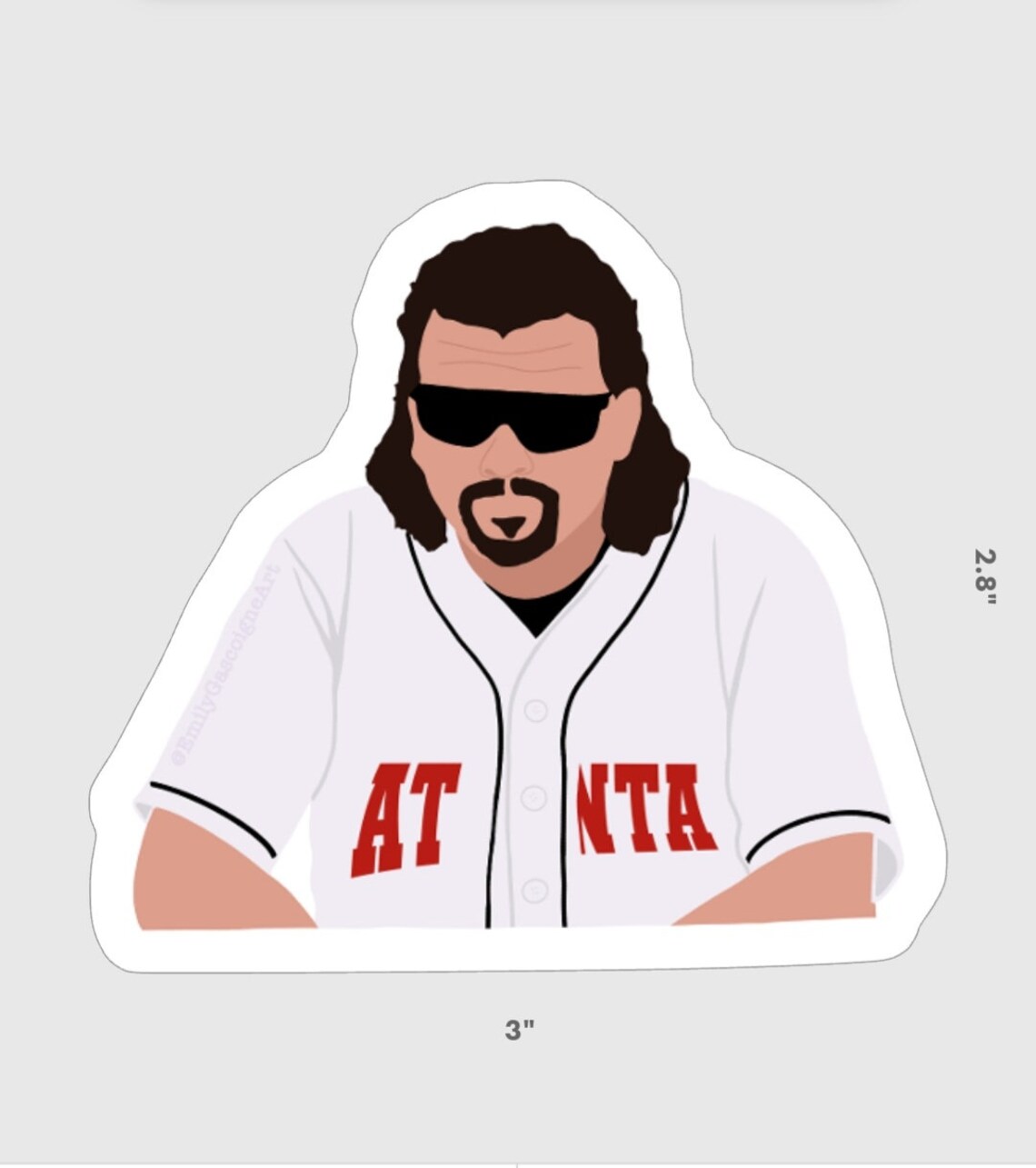 Kenny Powers Baseball Sticker Kenny Powers Gift Eastbound Etsy