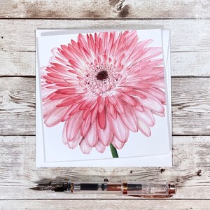 Daisy Watercolor Greeting Card: Blank Botanical Note Card