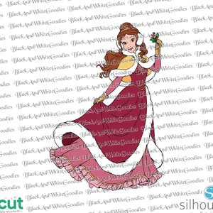 La Bella y la Bestia Navidad svg, svg en capas, cricut, archivo de corte, archivo de corte, clipart, png, silueta