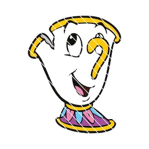 belleza y la bestia svg, chip svg, belleza y la bestia cricut, belleza y el archivo de corte de la bestia, belleza y la silueta de la bestia