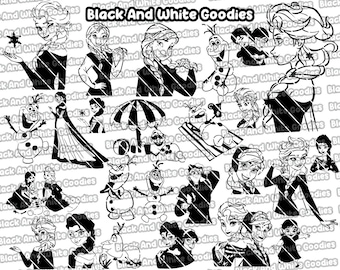Elsa Frozen Outline Etsy