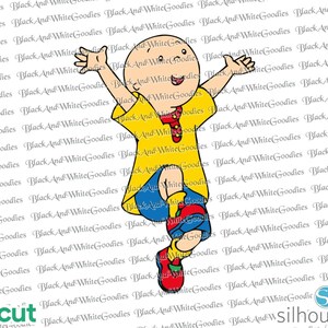 Caillou svg, layered svg, cricut, cut file, cutting file, clipart, png, silhouette