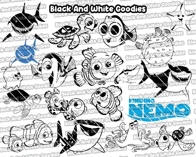 Download Nemo silhouette nemo svg nemo outline nemo cricut nemo svg ...