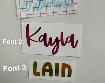 Personalized Holographic Name Sticker | Custom Decals for Cups, Bottles, Laptops and More