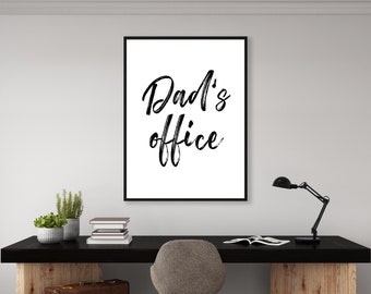 Dad's Office Print | Personalised Print | Custom Print | Decor | Gift | Bespoke | A5 | A4 | A3 | Framed