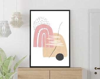 Nude Abstract Decor | Wall Print | Gift Idea | Bespoke | Poster | A5 | A4 | A3 | Framed