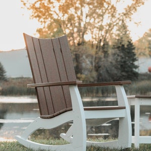 The Richland Rocker is modern, curved seat and back makes for one amazing rocker. Made from recycled high-density polyethylene (HDPE) image 2