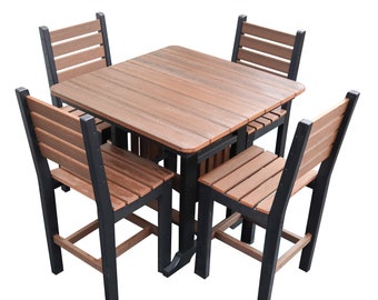 Outdoor Poly Counter Table & Chair Set