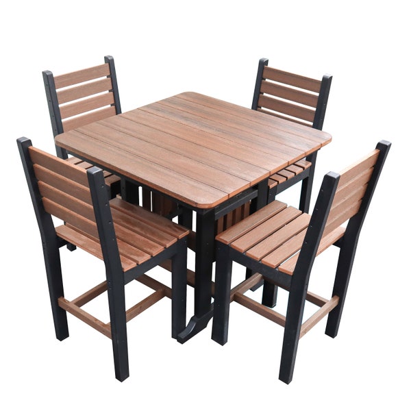 Outdoor Poly Counter Table & Chair Set