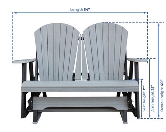 4’ Adirondack Loveseat Glider