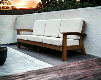 Outdoor deep seat Sofa built with furniture grade HDPE poly lumber, 20 year warranty, free shipping