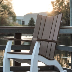 The Richland Rocker is modern, curved seat and back makes for one amazing rocker. Made from recycled high-density polyethylene (HDPE) image 1