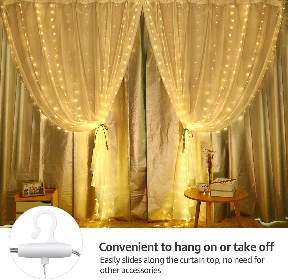 Curtain String Lights for Bedroom Wall 300 LED Window Fairy Etsy