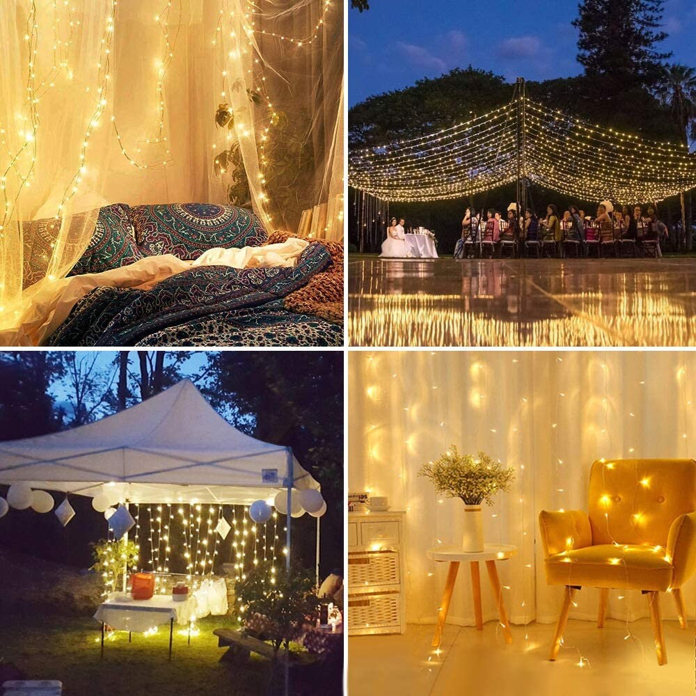 Curtain String Lights for Bedroom Wall 300 LED Window Fairy Etsy