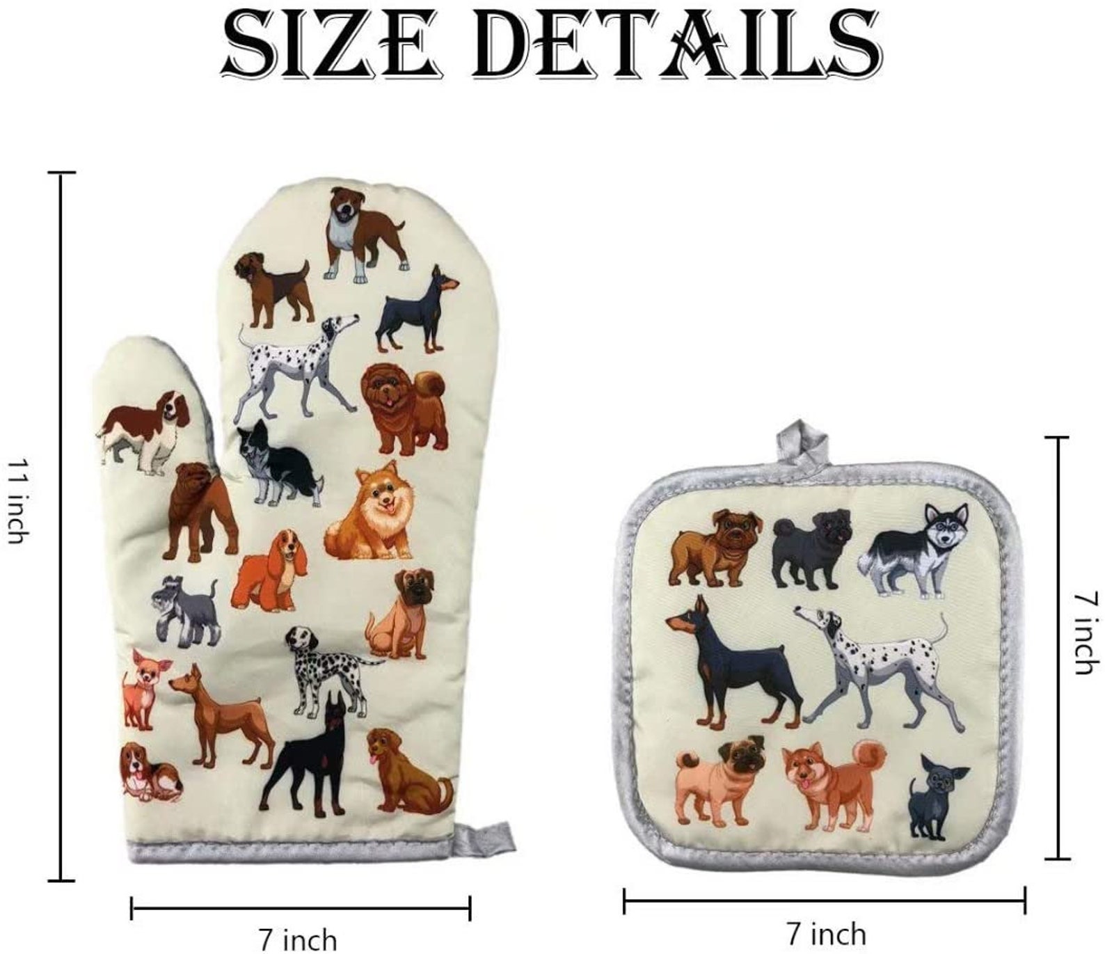 Dog Oven Mitts Mitts Funny Dog Extreme Heat Resistant Soft Etsy