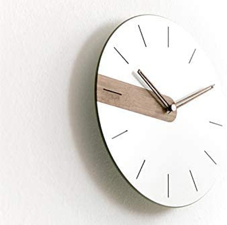 Modern Minimalist Raw Wood Numberless Wall Clock Etsy