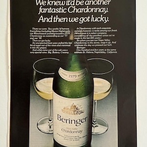 Beringer | 1980s | Vintage Liquor and Beer Ads | Vintage Advertisement