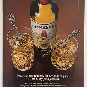 Jameson Irish Whiskey | 1980s | Vintage Liquor and Beer Ads | Vintage Advertisem