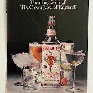 Beefeater | 1980s | Vintage Liquor and Beer Ads | Vintage Advertisement