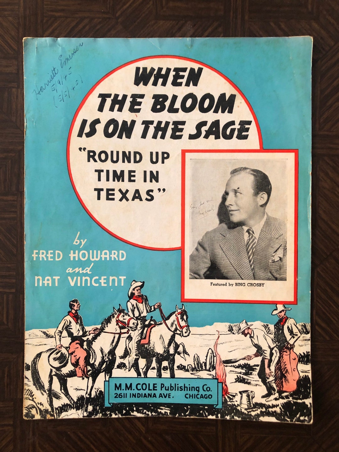When the Bloom is on the Sage By Fred Howard and Nat Vincent Etsy