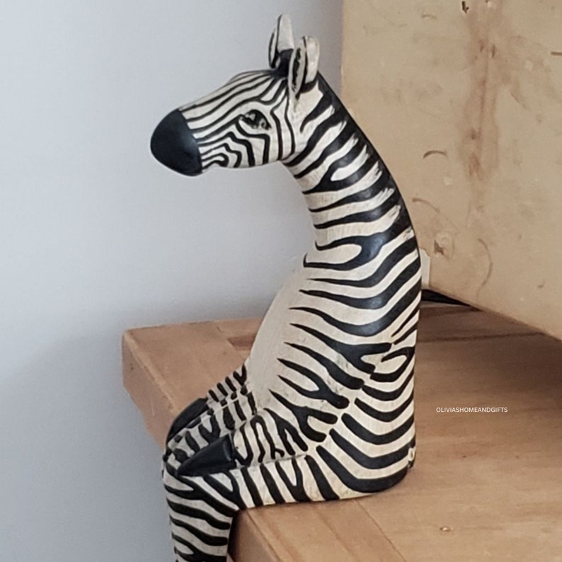 Shelf Décor Sitting Zebra for Nursery shelf Sitter Etsy