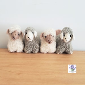 Handmade Sheep Wool Felt Lamb Ornament With String Attached For Hanging image 9