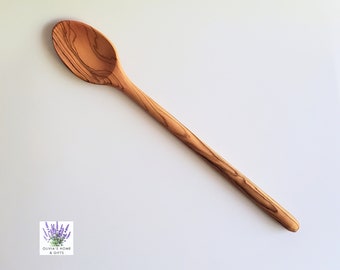 French Cooking Spoon, Classic Design, Olive Wood