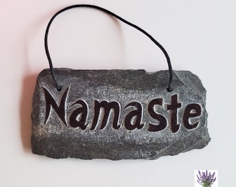 Namaste Wall Decor | Slate | For Yoga Room | Handmade