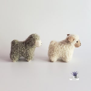 Handmade Sheep Wool Felt Lamb Ornament With String Attached For Hanging image 3