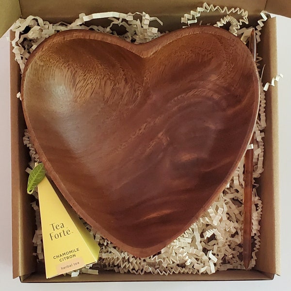 Heart Bowl | Hand-Carved | Unique Home Decor | Decorative Wood Bowl