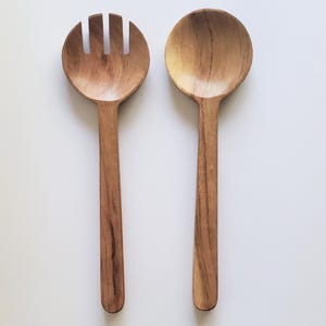 WOODEN SERVING UTENSILS, Salad Serving Set For Pasta & Appetizers