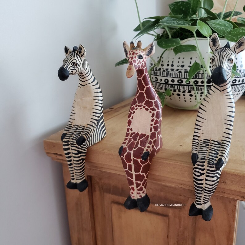 Shelf Décor Sitting Zebra for Nursery shelf Sitter Etsy
