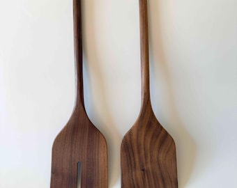 American Walnut Salad Servers Set | Handcrafted Wooden Serving Spoons, Kitchen Gift, Housewarming