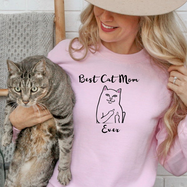 Cat mom sweatshirt, funny cat mom gift, cat lover mama, best cat mom ever, future cat mom, new cat mom, fur mama, sweater kitty lover,kitten