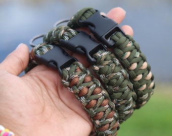 Paracord camo dog collar, heavy duty dog collar, macrame dog collar, funny dog collar, strong boy collar,weave small and medium breed collar
