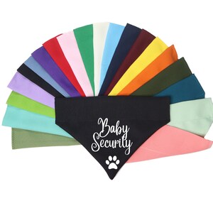 Baby security dog bandana, pregnancy announcement, big brother dog bandana over the collar, big sister,baby announcement, new baby is coming