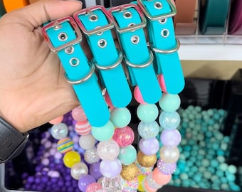 Easter beaded dog collar, fancy cat necklace, waterproof dog collar, girly bead collar,cute pastel dog collar,party girl necklace,heavy duty